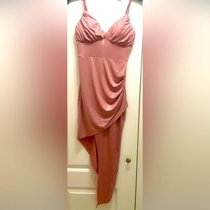 Lulus dress‎ pink with side slit size XS.